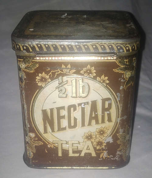 OLD 1/2LB NECTAR TEA TIN