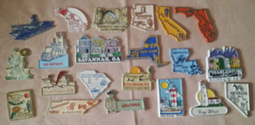 AMERICA, AMERICA - ORIGINAL FRIDGE MAGNET COLLECTION (21 MAGNETS)