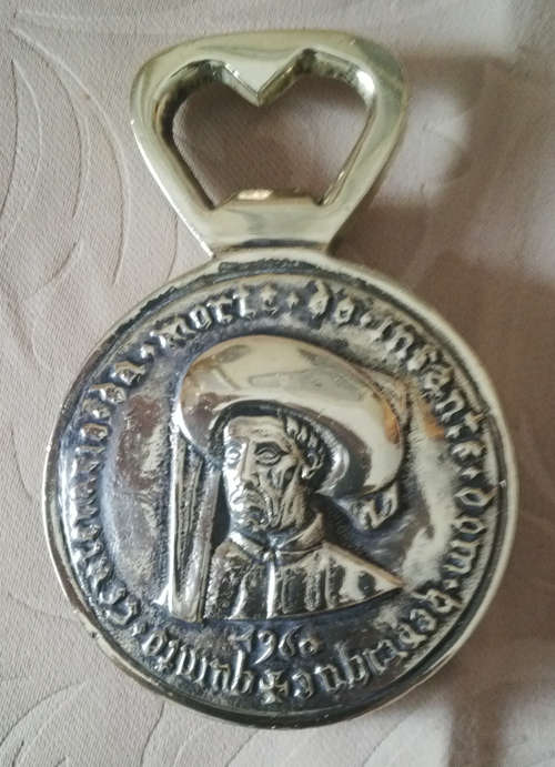 SOLID COPPER BOTTLE-OPENER (6.5x9.5cm) WITH A LOT OF DETAIL