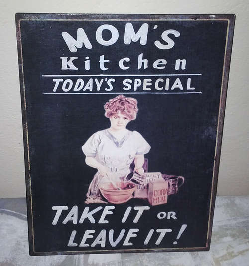 VINTAGE METAL KITCHEN PLAQUE (25x33cm)