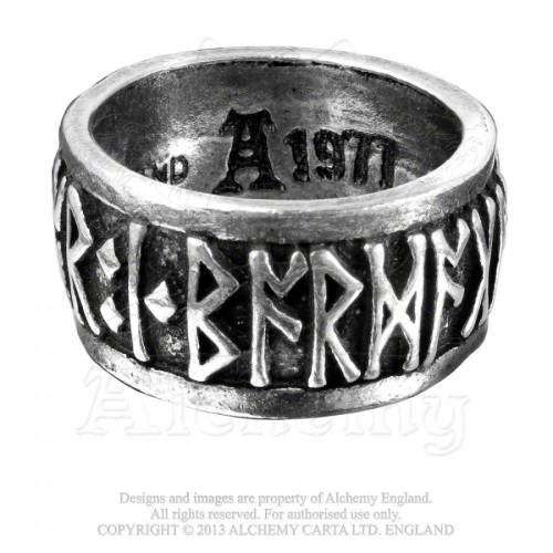 Alchemy Gothic AG-R173 Runeband ring - UK Size: Q | US Size: 8
