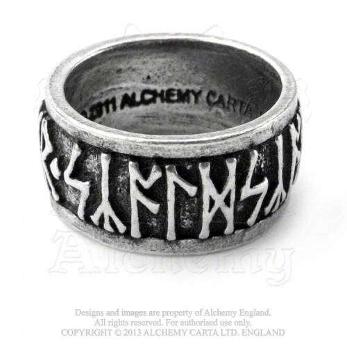 Alchemy Gothic AG-R173 Runeband ring - UK Size: Q | US Size: 8