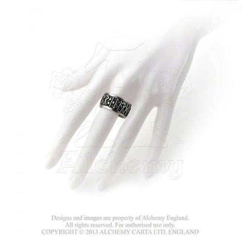 Alchemy Gothic AG-R173 Runeband ring - UK Size: Q | US Size: 8
