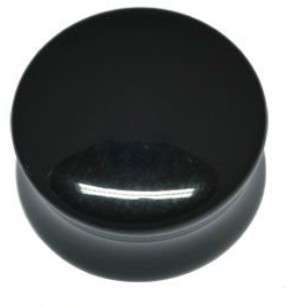 Acrylic Ear Plug - Black 14mm (sold per pair)