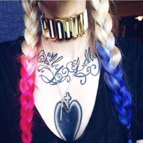 Suicide Squad Harley Quinn Puddin Choker White & Gold