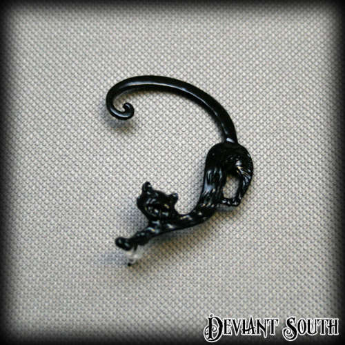 Cat Stud Ear-wrap Black (single)