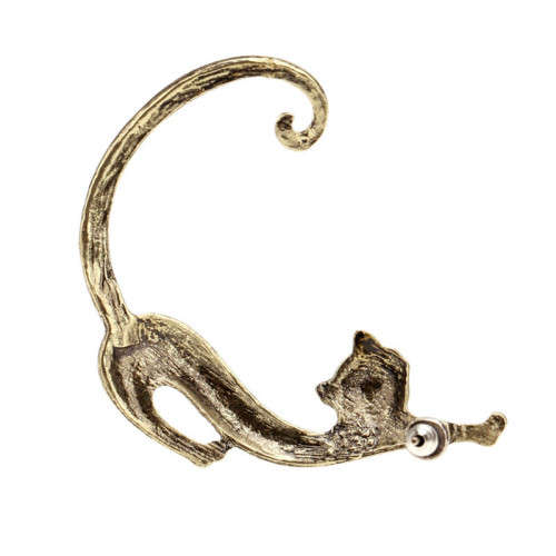 Cat Stud Ear-wrap Gold (single)