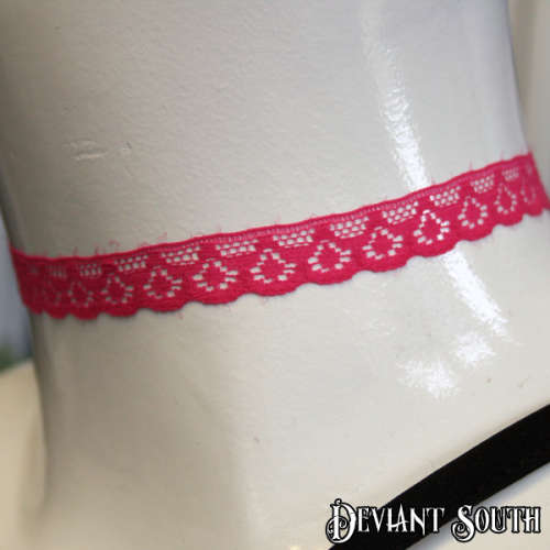 Plain Pink Lace Choker