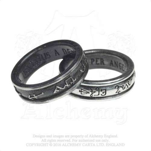 Alchemy Gothic AG-R212 Demon Black & Angel White - Size: UK Q | US 8