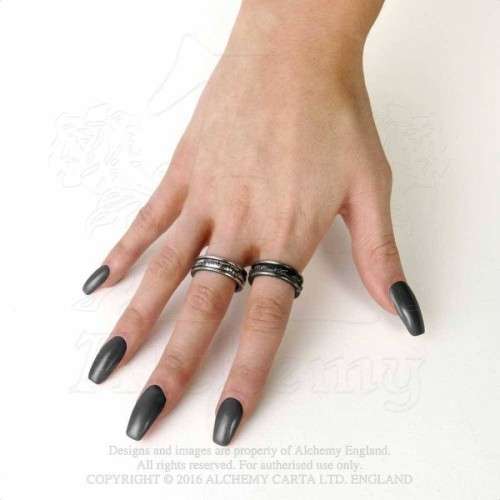 Alchemy Gothic AG-R212 Demon Black & Angel White - Size: UK Q | US 8