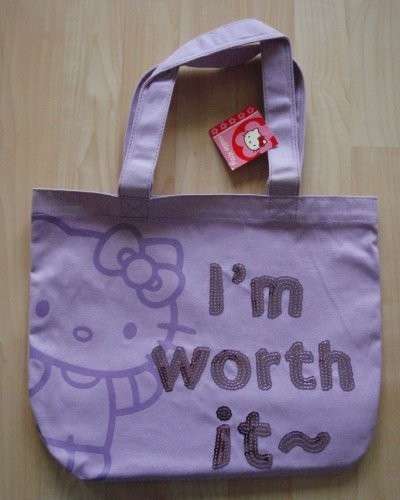 SHOP SOILED!!! Hello Kitty Purple Tote