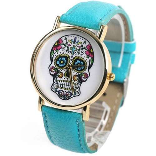 Sugar Skull Watch - Blue