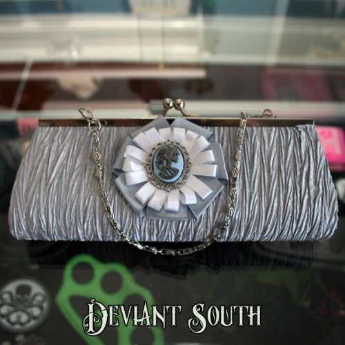 Grey Madame Squelette Clutch