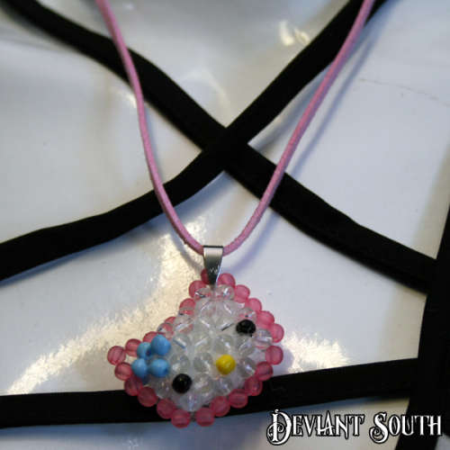 HAND CRAFTED - Deviant South Beaded Hello Kitty with Pink Thong