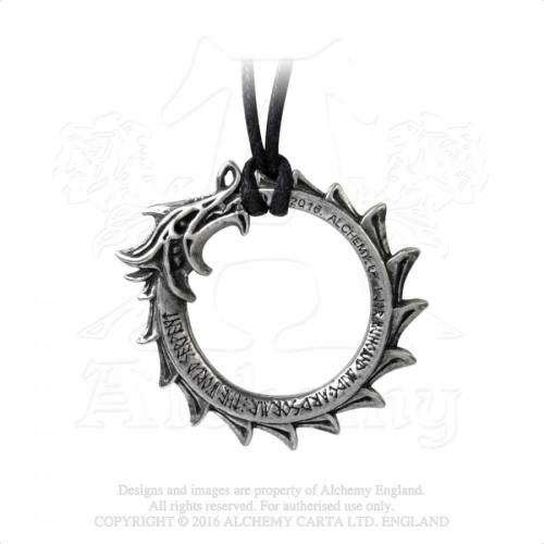 Alchemy Gothic P774 Jormungand - Fine English pewter necklace