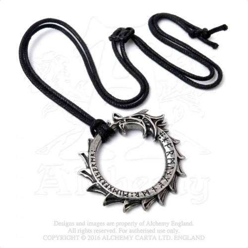 Alchemy Gothic P774 Jormungand - Fine English pewter necklace