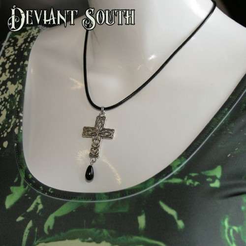 Cross PU Leather Necklace