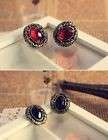 Bronze Earrings - Red