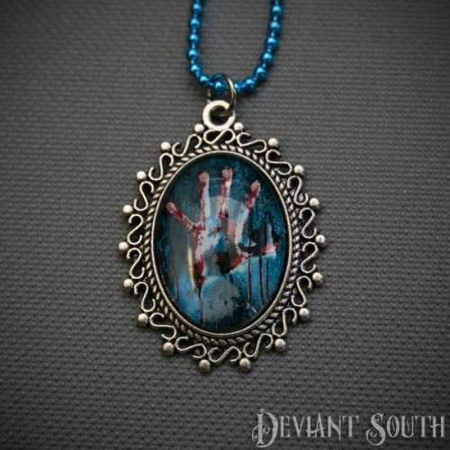 Deviant South Cabochon Necklace - Bloody Hand