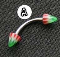 Curved Barbell Spike Top - Style A
