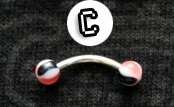 Curved Barbell Round Top - Style C
