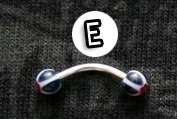 Curved Barbell Round Top - Style E