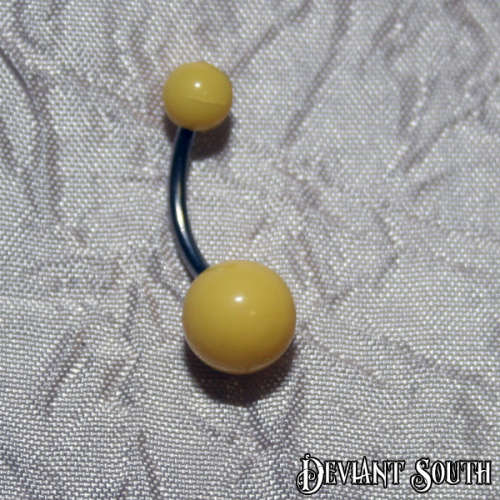 Belly Ring Acrylic - Opaque Yellow
