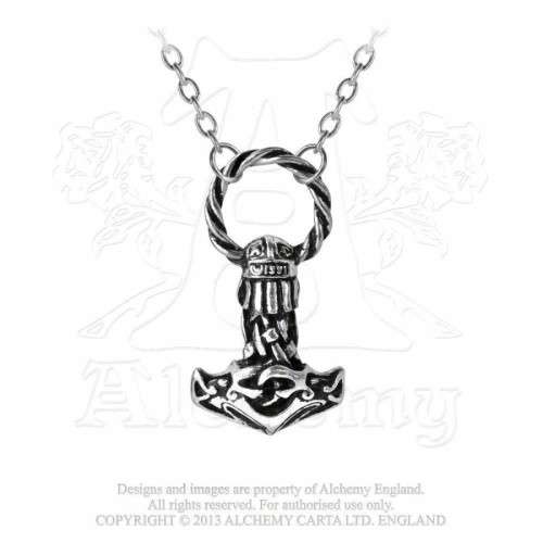 Alchemy Gothic VAP2 Mjollnir pewter pendant necklace