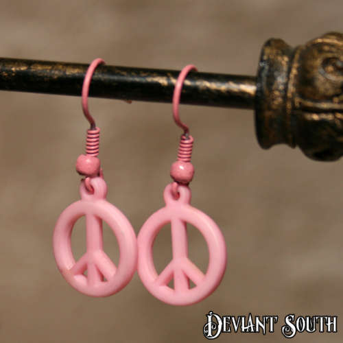 Peace Earring Light Pink