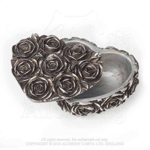 Alchemy Gothic SA8 Rose Heart Casket Box -- High Quality Polyresin