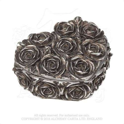 Alchemy Gothic SA8 Rose Heart Casket Box -- High Quality Polyresin