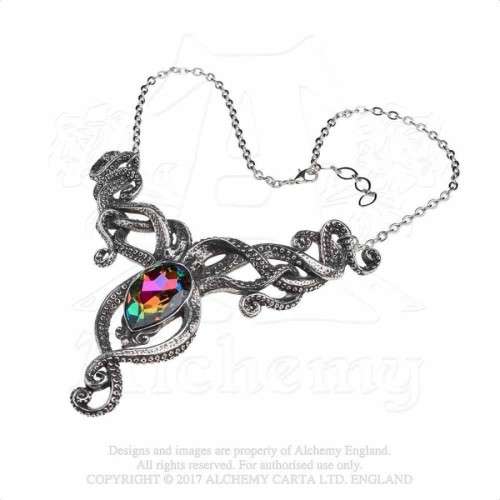 Alchemy Gothic P818 Kraken -- large statement Lovecraftian necklace