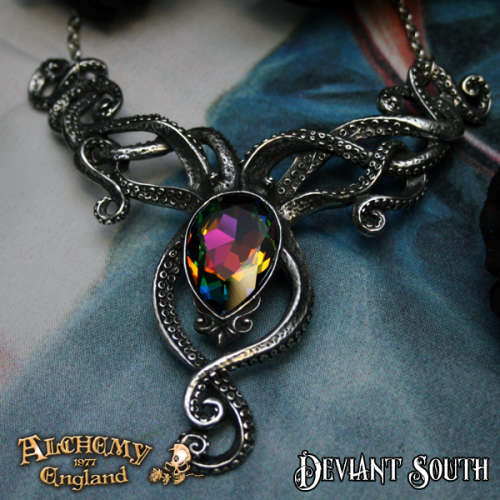 Alchemy Gothic P818 Kraken -- large statement Lovecraftian necklace