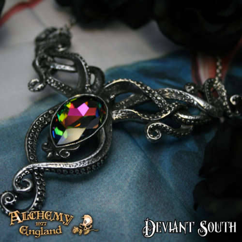 Alchemy Gothic P818 Kraken -- large statement Lovecraftian necklace