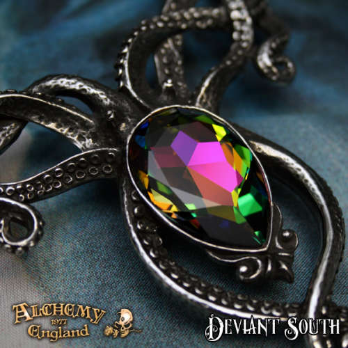 Alchemy Gothic P818 Kraken -- large statement Lovecraftian necklace