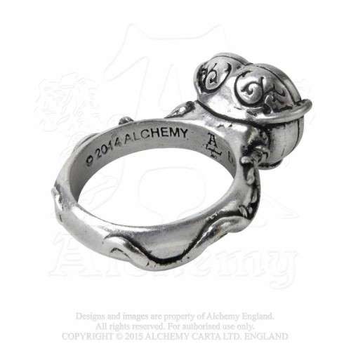 Last Chance! Alchemy Gothic AG-R198 Bower Troth Ring - Size: T (UK) | -9 (US)