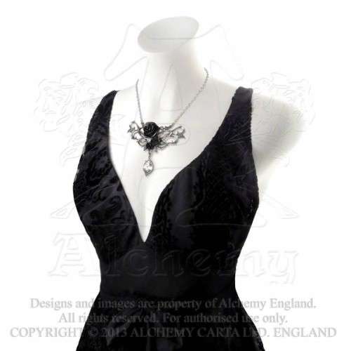Alchemy Gothic P700 Bacchanal Rose Pewter Pendant