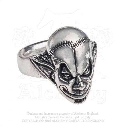 Alchemy Gothic AG-R213 M`era Luna Evil Clown Ring - Size: Q (UK) | 8 (US)