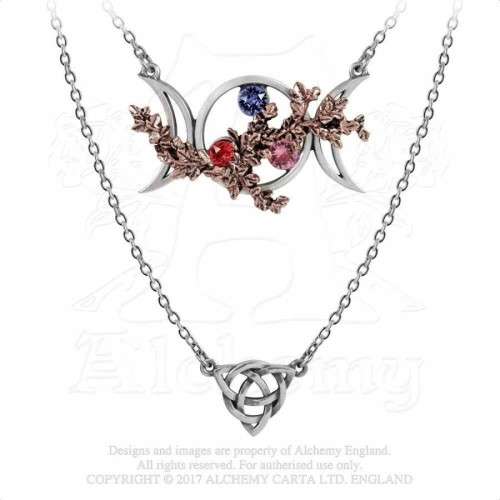 Alchemy Gothic P785 Wiccan Goddess of Love pewter pendant necklace with Swarovski elements