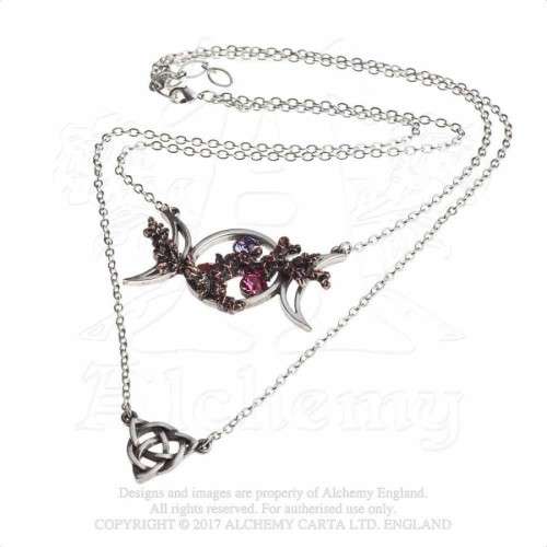 Alchemy Gothic P785 Wiccan Goddess of Love pewter pendant necklace with Swarovski elements