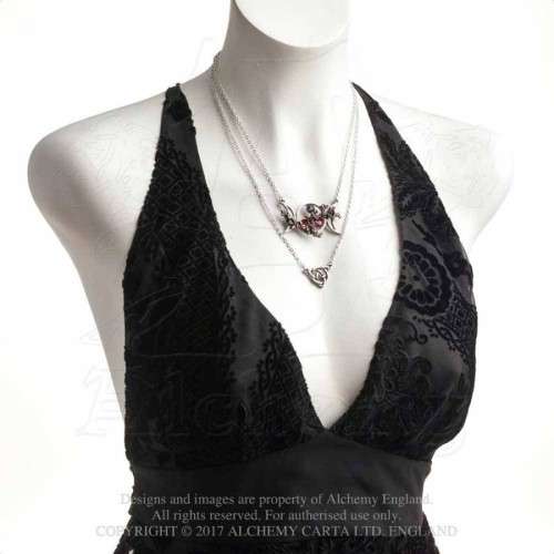Alchemy Gothic P785 Wiccan Goddess of Love pewter pendant necklace with Swarovski elements