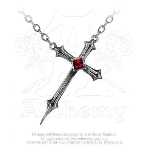 Last Chance! Alchemy Gothic P403 Croix Sinestre pewter pendant necklace