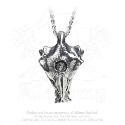 Alchemy Gothic P777 Uniskull pewter pendant necklace