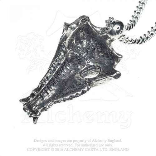 Alchemy Gothic P777 Uniskull pewter pendant necklace