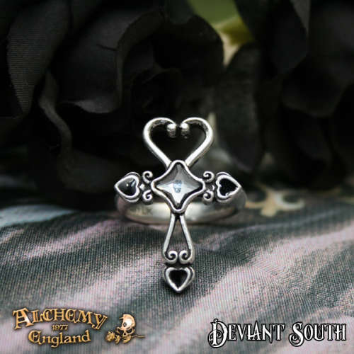 Last Chance! Alchemy Gothic AG-R211 Amourankh ring - UK Size T | US Size -9