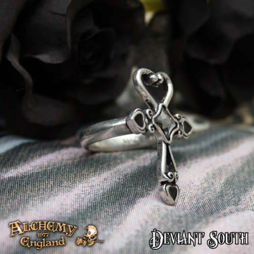 Last Chance! Alchemy Gothic AG-R211 Amourankh ring - UK Size T | US Size -9
