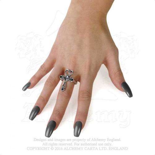 Last Chance! Alchemy Gothic AG-R211 Amourankh ring - UK Size T | US Size -9