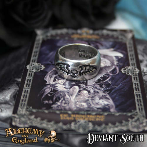 Last Chance! Alchemy Gothic AG-R207 Desolation ring - UK Size T | US Size -9