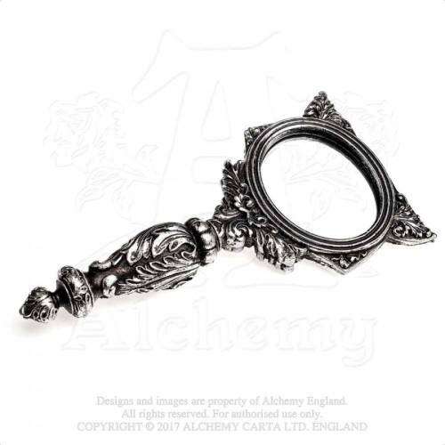 Alchemy Gothic V64 Sacred Cat Hand Mirror (Resin)