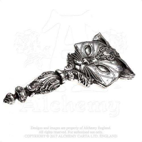 Alchemy Gothic V64 Sacred Cat Hand Mirror (Resin)